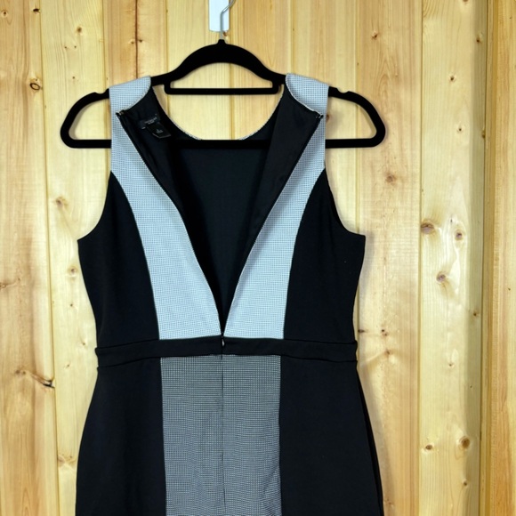 Ann Taylor Factory Dress Sz 6 Career Office Work Wear professional black white - Picture 11 of 13
